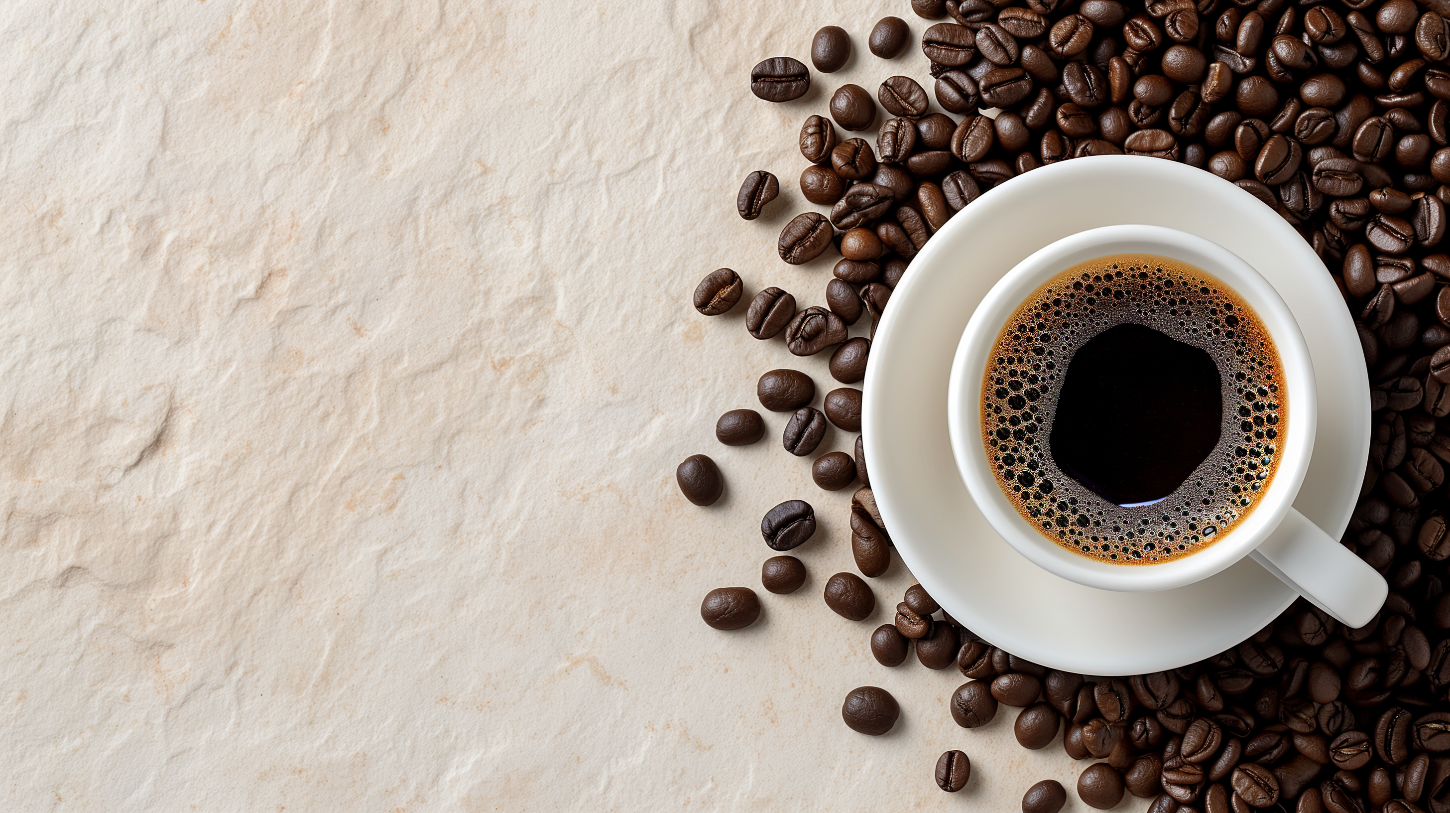 kdbgpailyz_warm_tone_Black_coffee_in_a_white_cup_and_coffee_bea_38a01a2a-06ed-4697-89f1-bdb3a0cbf73b